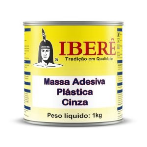 Massa Adesiva Plástica Cinza 1Kg Iberê