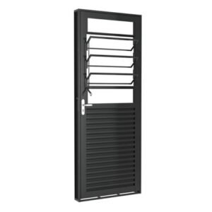 Porta Basculante Aço Fundo Primer Cinza Esquerda 215x83x6cm Romex